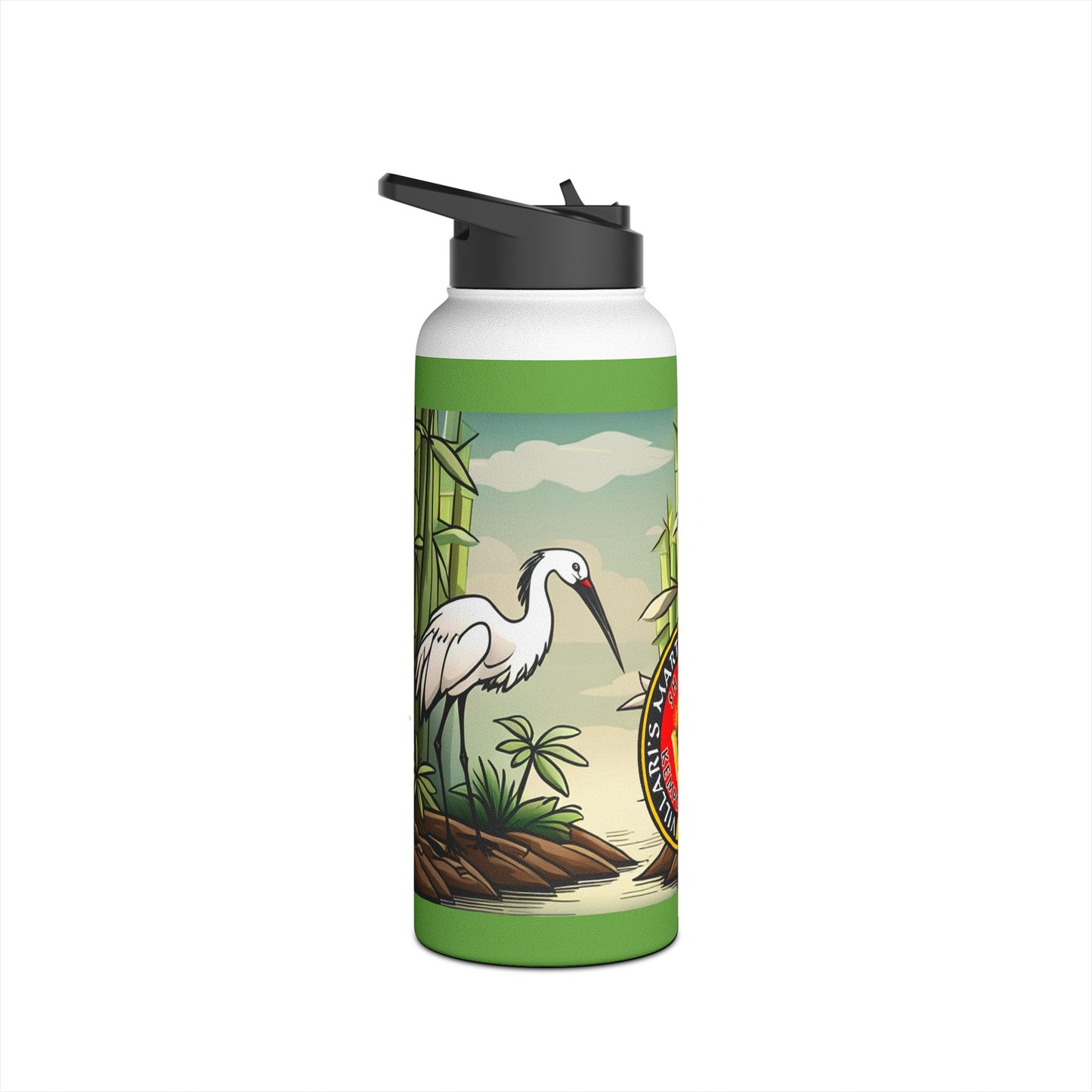 Crane Stainless Steel Water Bottle, Standard Lid