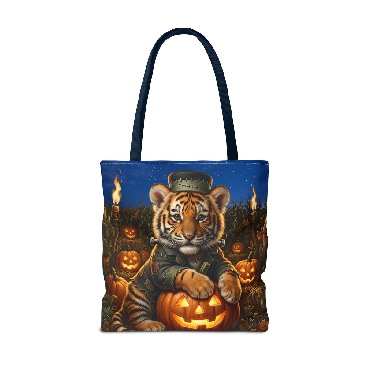 Halloween Tiger Pumpkin Tote