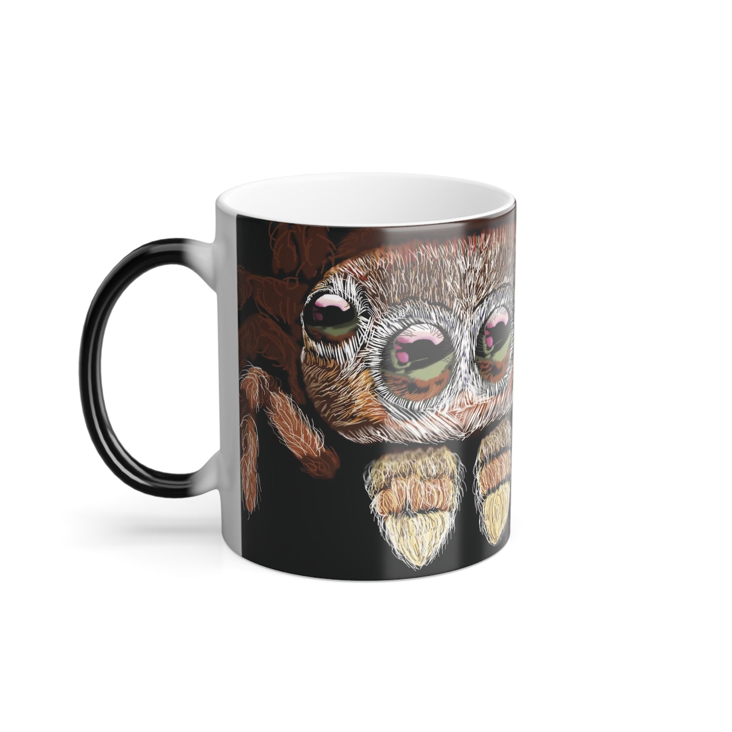 Peek-a-BOO! Spider (Left Handed) Color Changing Mug