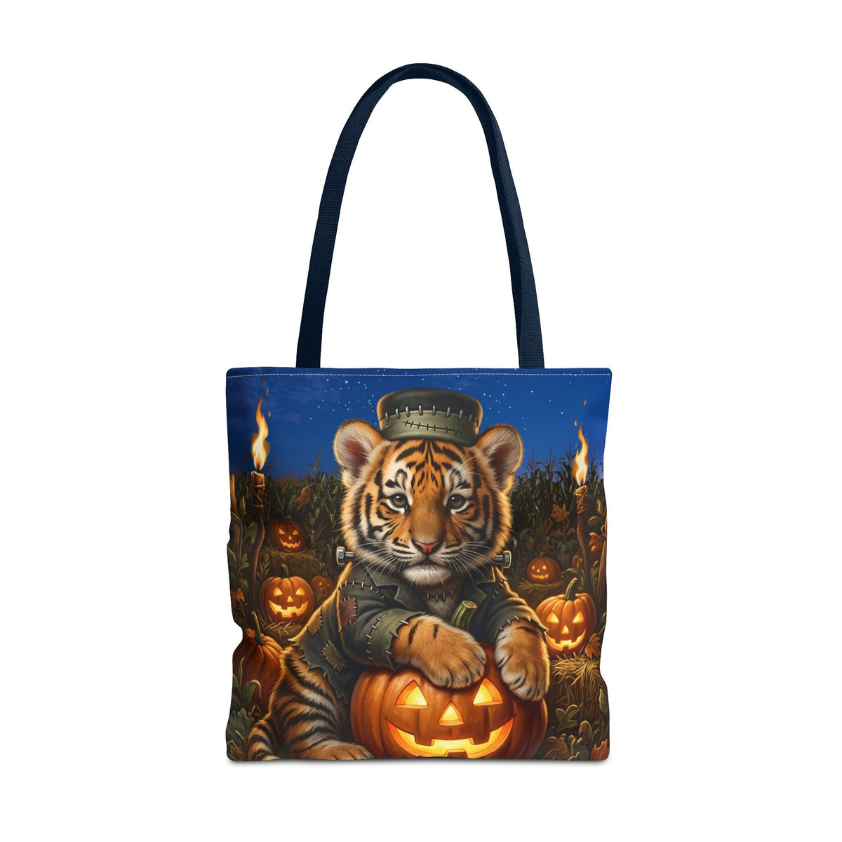 Halloween Tiger Pumpkin Tote
