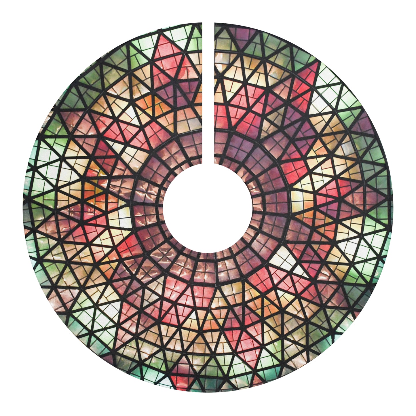 Stained Glass Christmas Tree Skirt