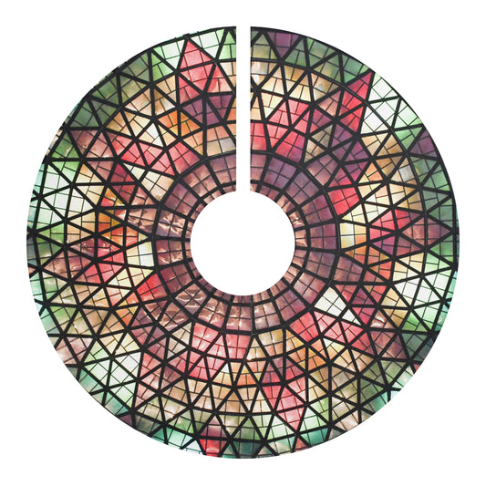 Stained Glass Christmas Tree Skirt