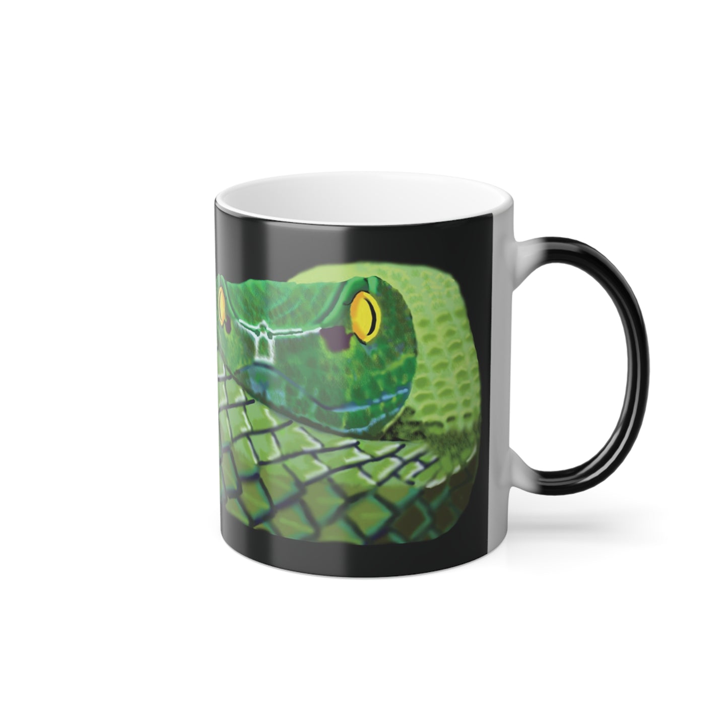 Peek-a-BOO! Snake (Right Handed) Color Changing Mug