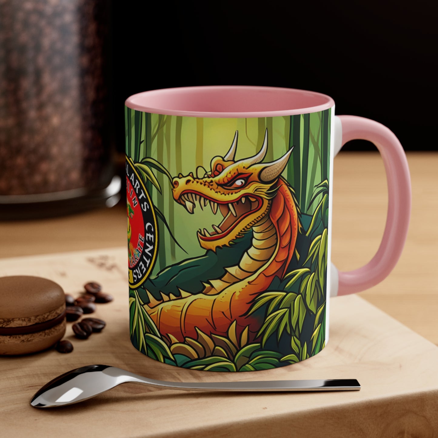 Dragon in Bamboo Forest Accent Coffee Mug, 11oz