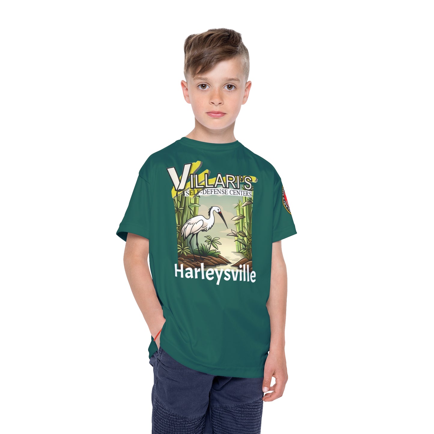 Youth: Teal Crane in Bamboo Forest