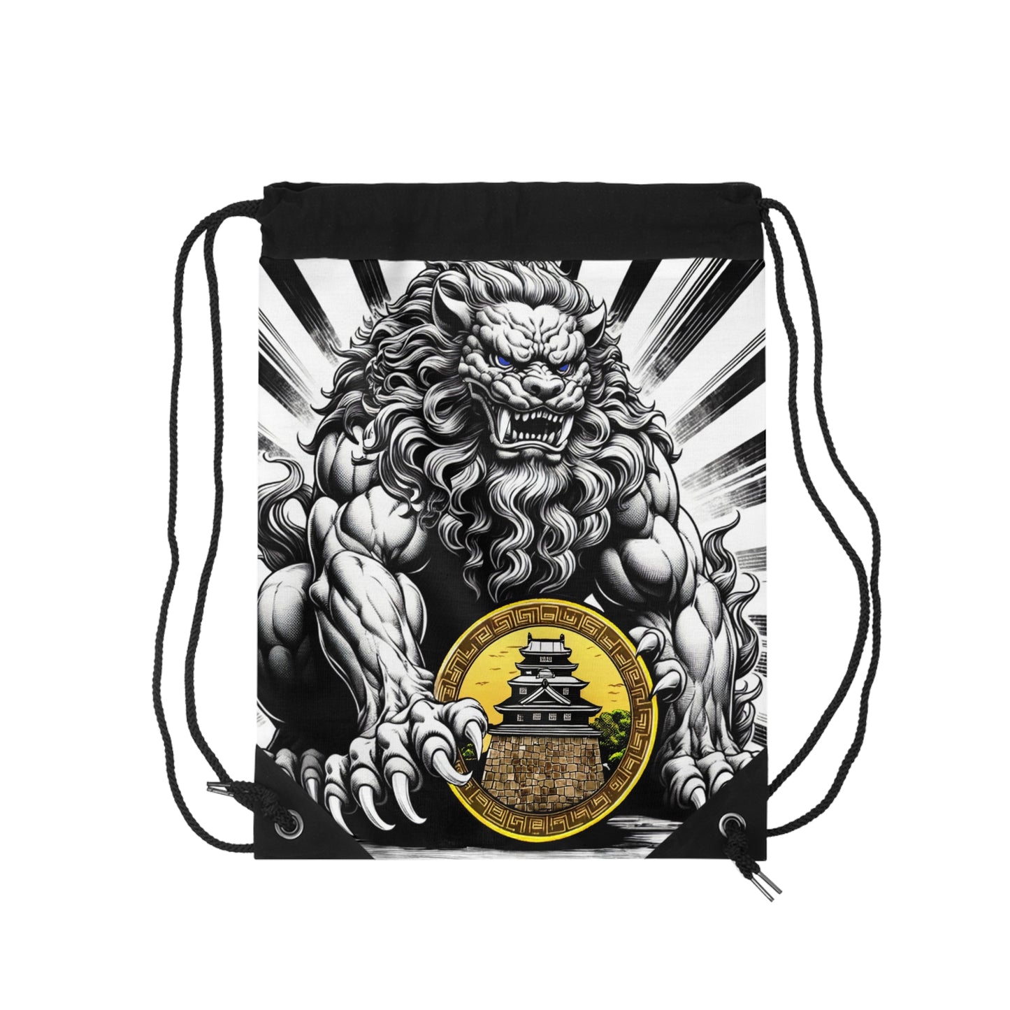 Shisa Pair Drawstring Bag