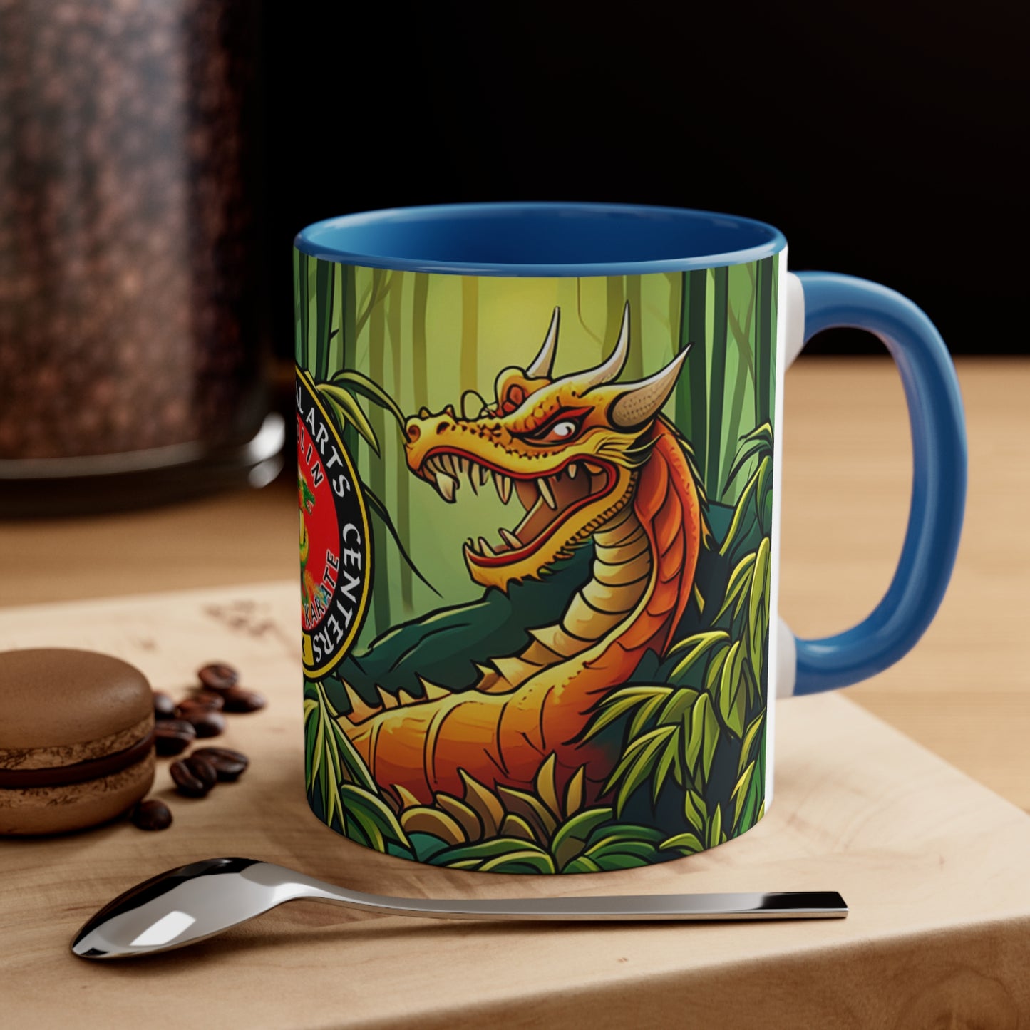 Dragon in Bamboo Forest Accent Coffee Mug, 11oz