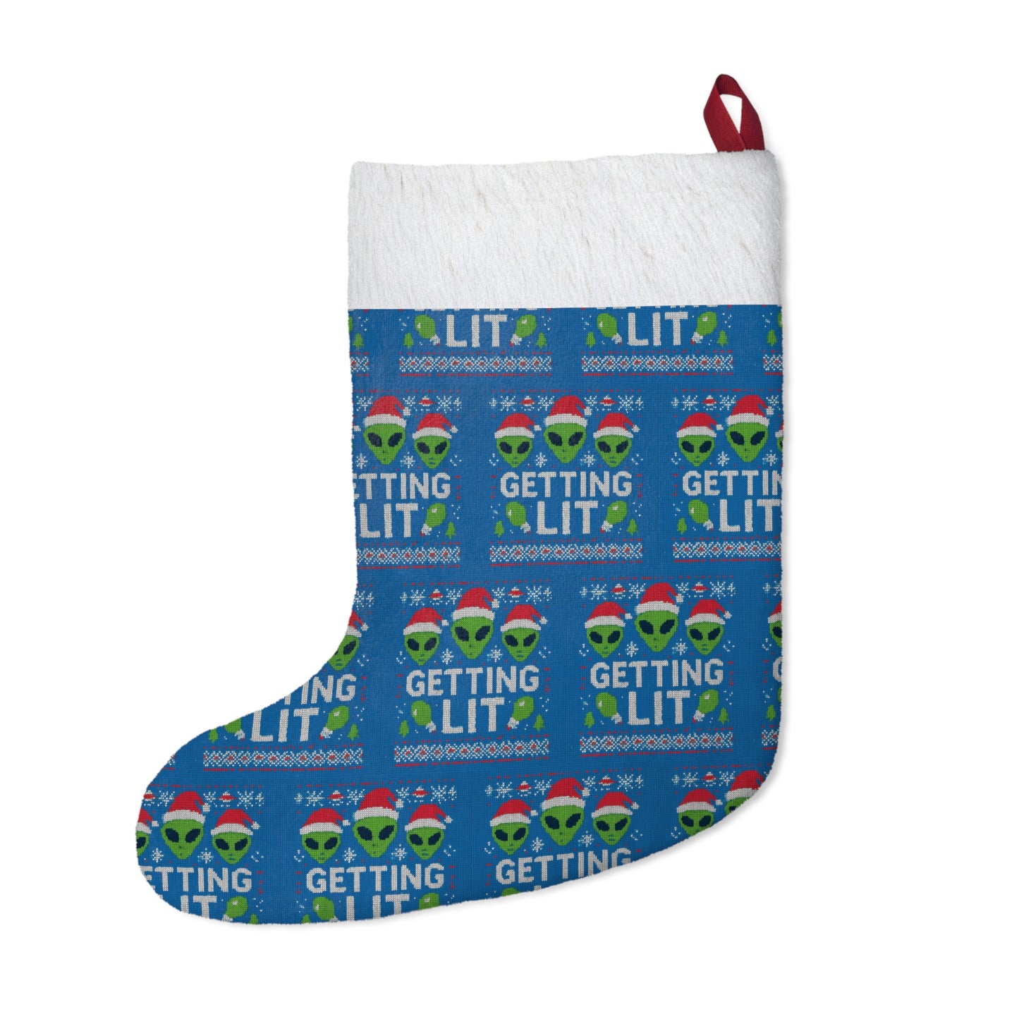 "Getting Lit" Alien Christmas Stocking