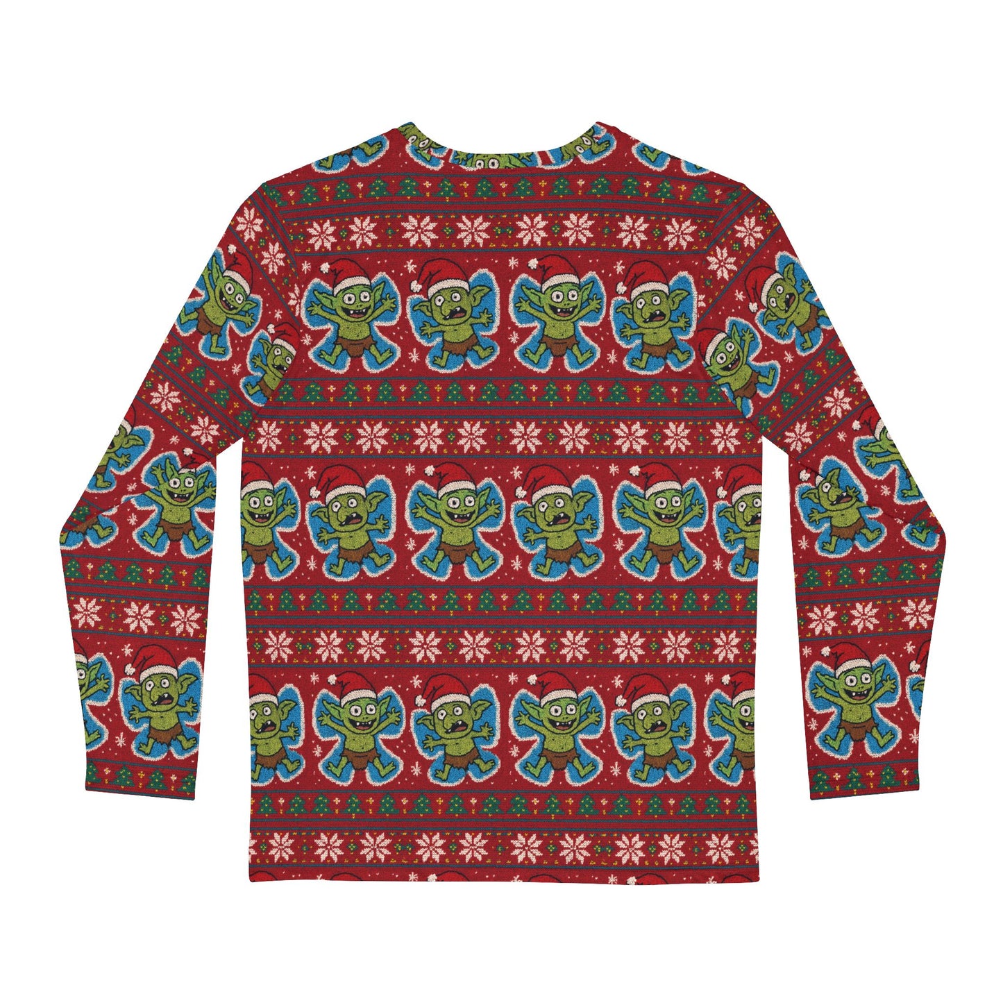 Goblin snow angles long sleeved ugly sweater style