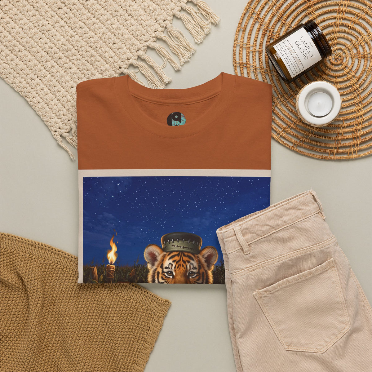 Halloween Tiger Pumpkin T-Shirt