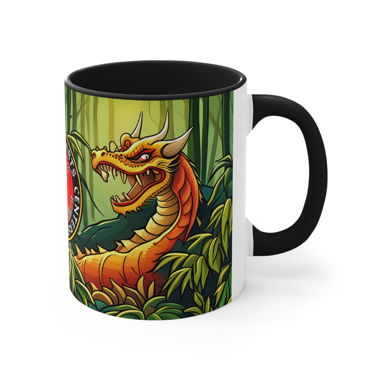 Dragon in Bamboo Forest Accent Coffee Mug, 11oz