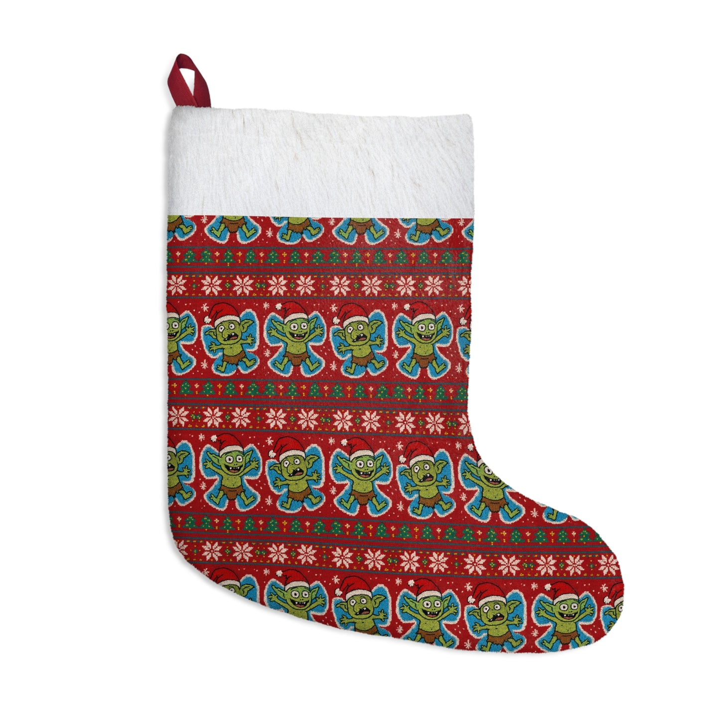 Troll Snow Angels Christmas Stocking
