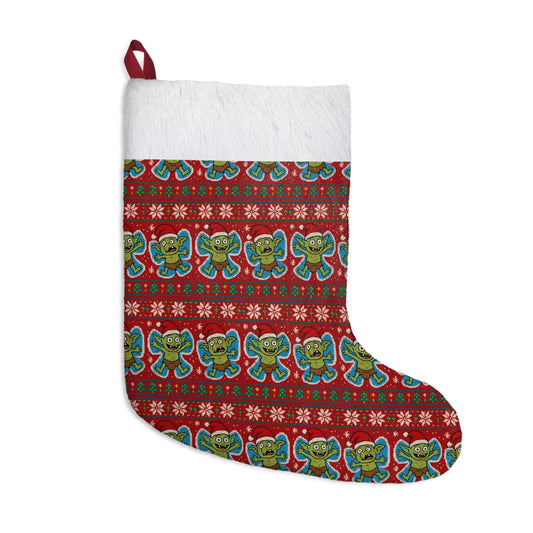 Troll Snow Angels Christmas Stocking