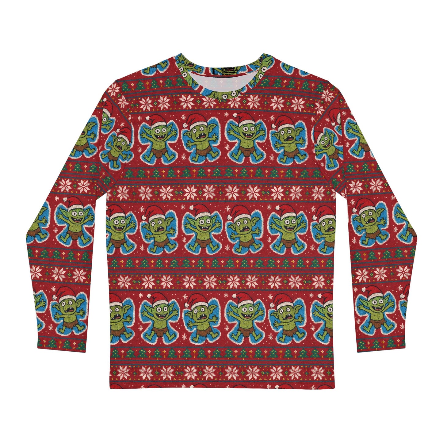 Goblin snow angles long sleeved ugly sweater style