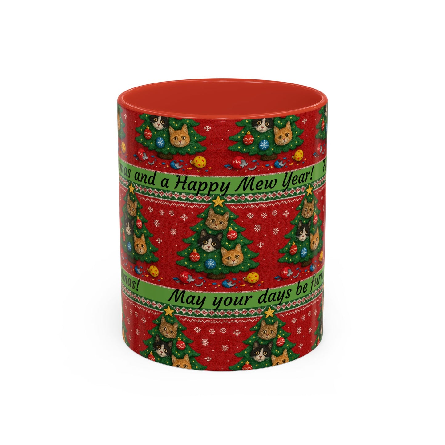 Meowy Christmas Sweater Mug, 11oz
