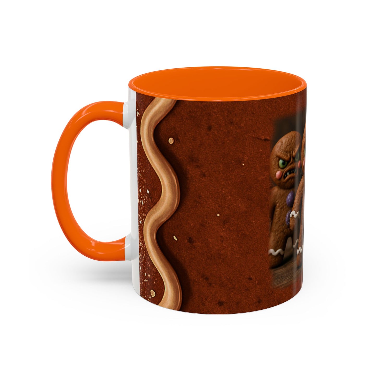 Gingerbread Trio Accent Coffee Mug — Clumpy, Lumpy & Dumpy Holiday Novelty