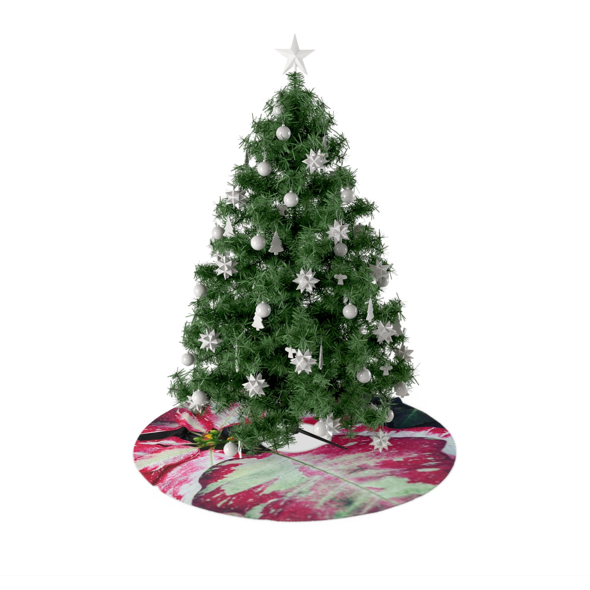 Christmas Poinsettia Tree Skirt