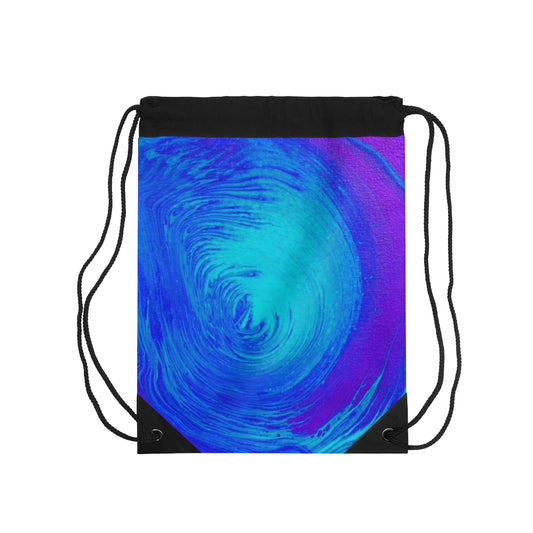 Blue Swirl Drawstring Bag