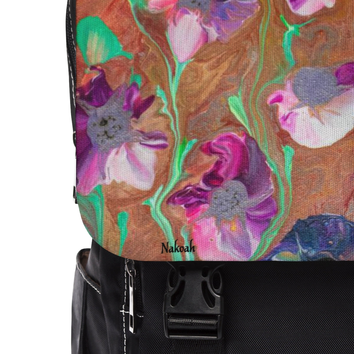 Purple Poppies Casual Shoulder Backpack