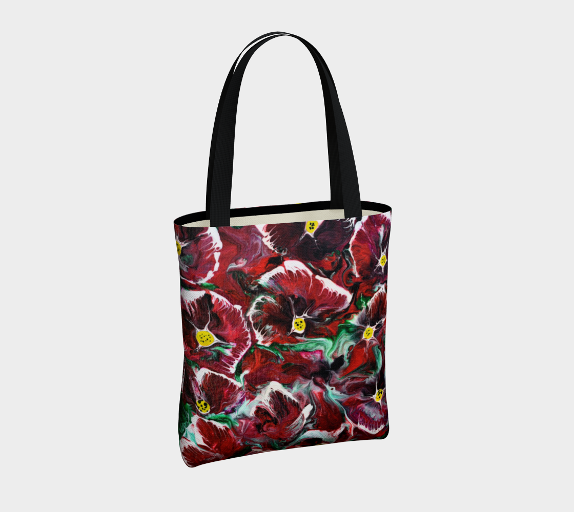 Pansy Passion Flat Bottom Tote