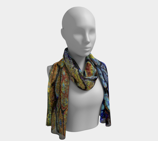 Metallic Swipe Long Scarf