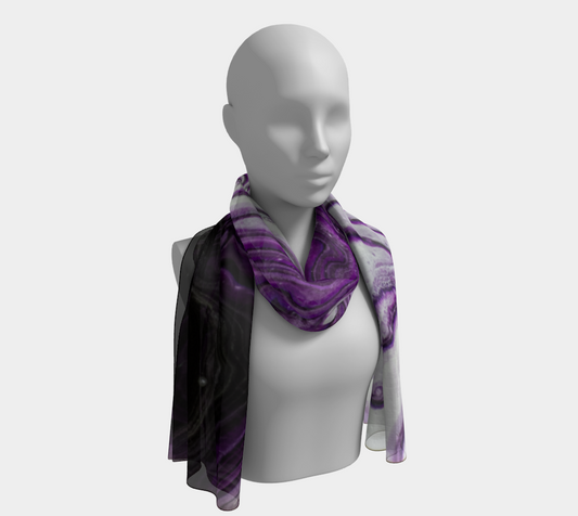 Purple Daz Long Scarf