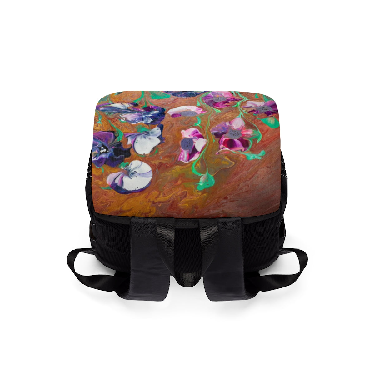 Purple Poppies Casual Shoulder Backpack