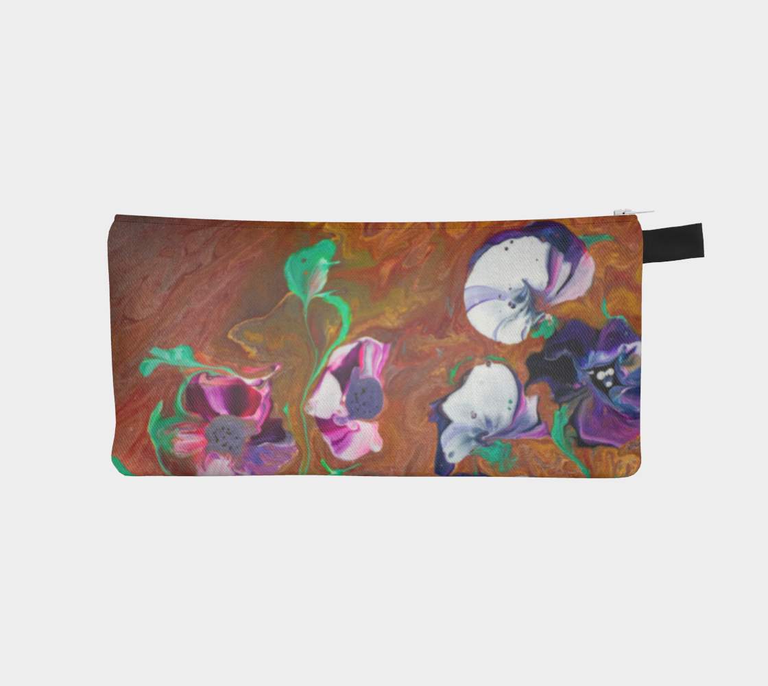 Purple Poppies Pencil Case