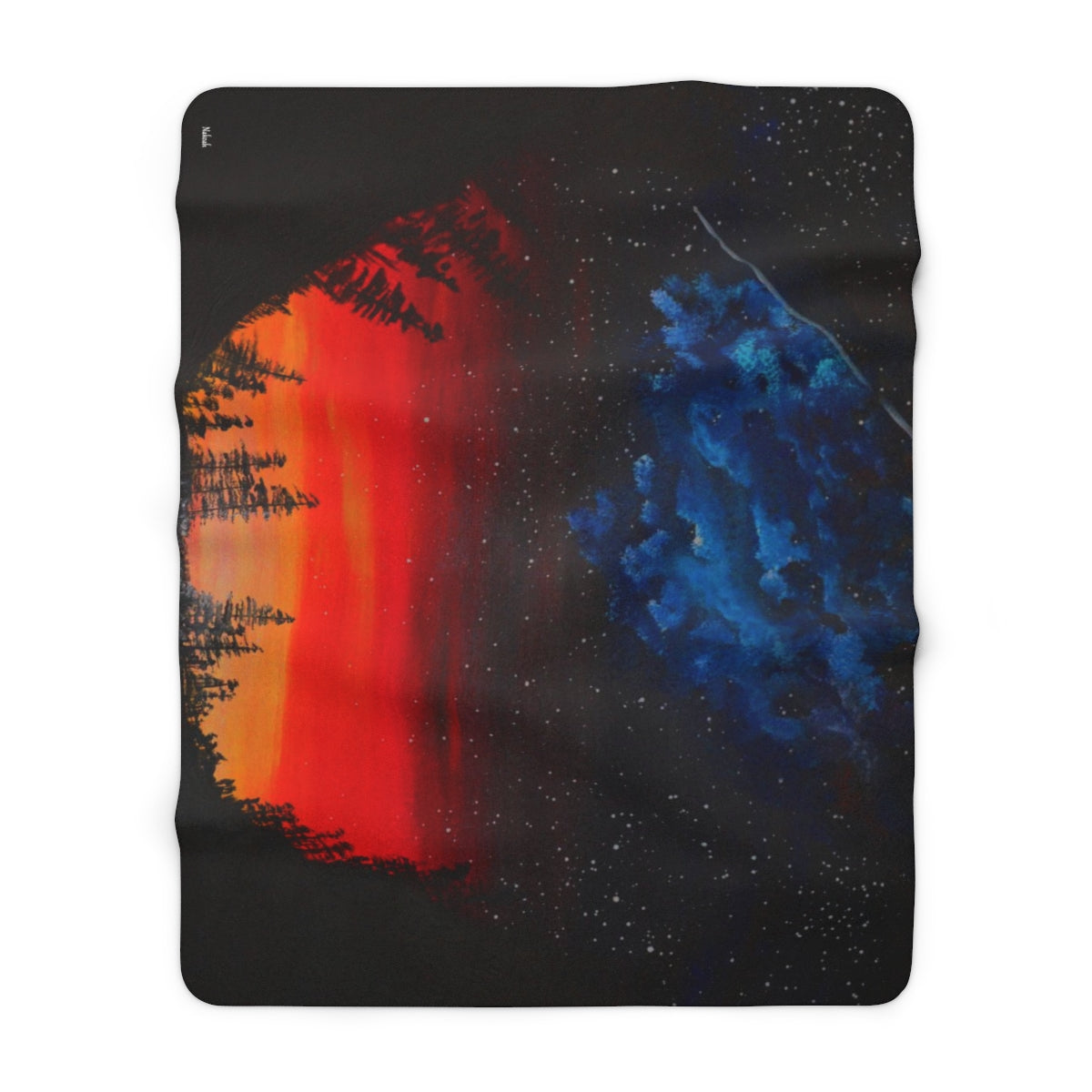 Galaxy Sunset Sherpa Fleece Blanket